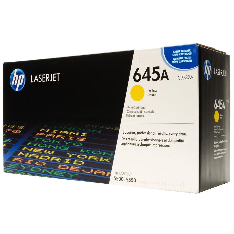 HP 645A Yellow Original LaserJet Toner Cartridge (C9732A)