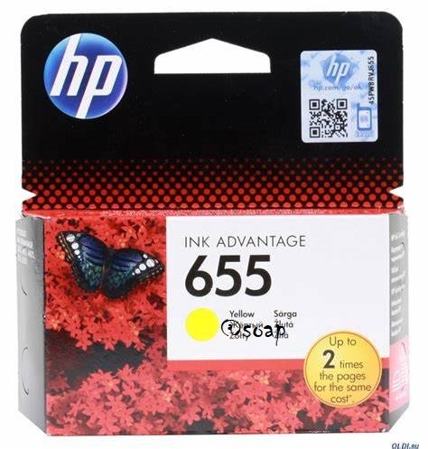 HP 655 Yellow Original Ink Advantage Cartridge