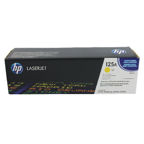 HP 125A Yellow Original LaserJet Toner Cartridge (CB542A)