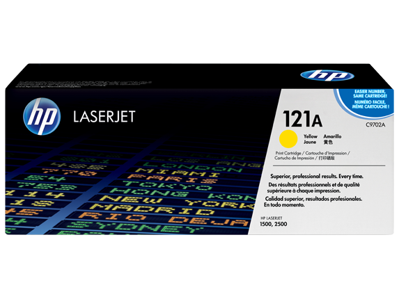 HP 121A Yellow Original LaserJet Toner Cartridge (C9702A)