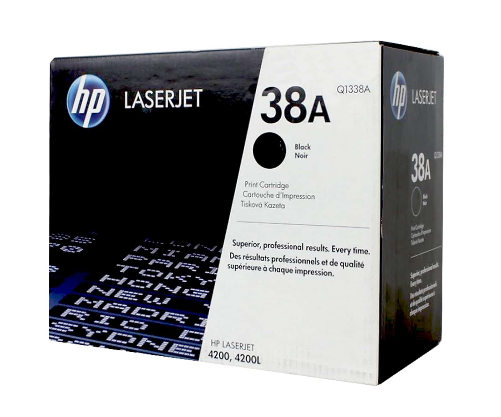 HP 38A Black Original LaserJet Toner Cartridge (Q1338A)