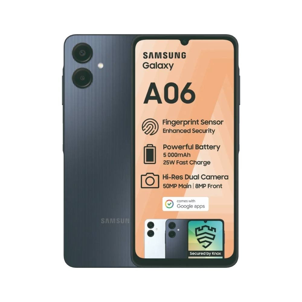 Samsung Galaxy A06 128GB ROM 4GB RAM 6.7" Display 50MP Dual Main Camera Android 14 5000mAh Battery 24 Months E.A Warranty