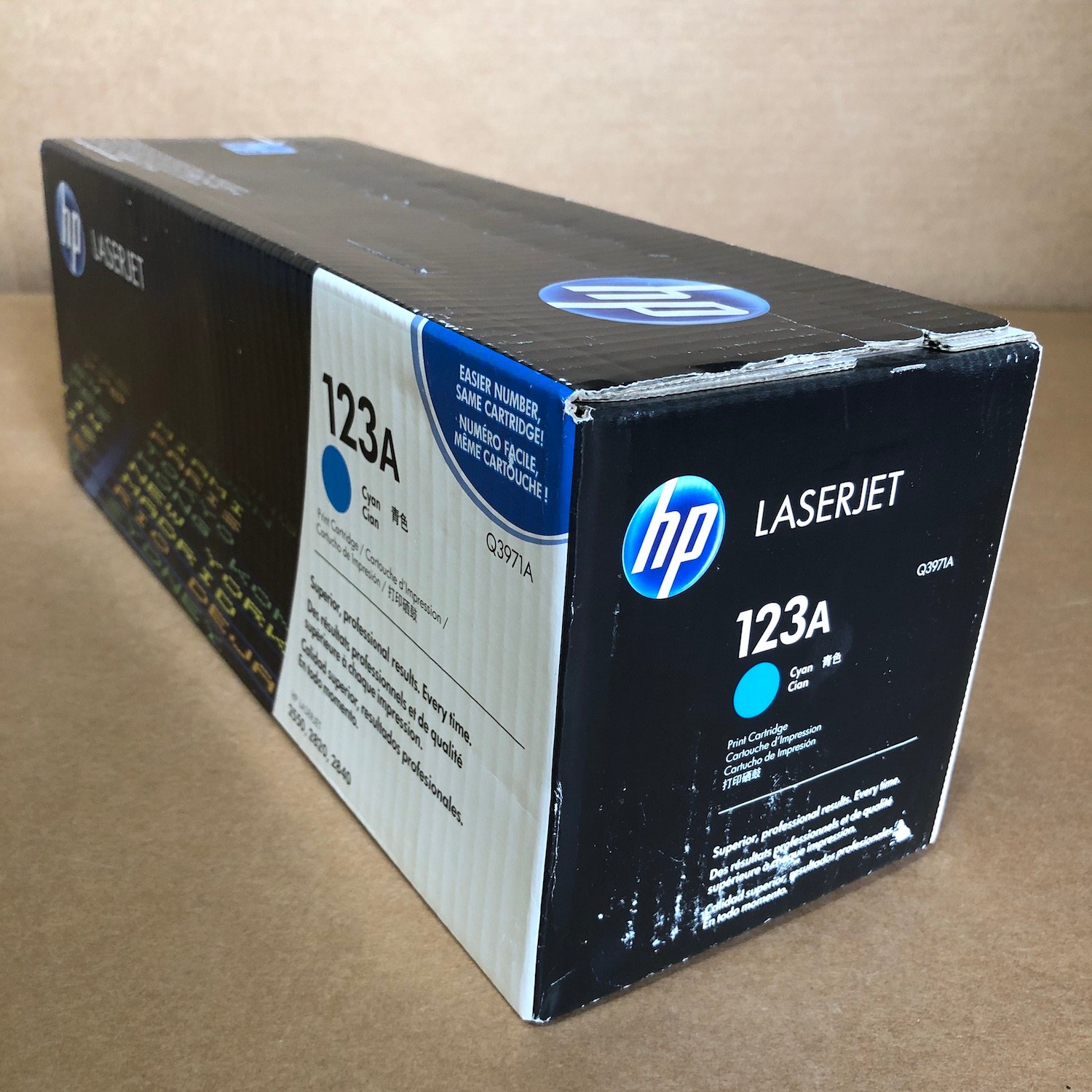 HP 123A Cyan Original LaserJet Toner Cartridge (Q3971A)