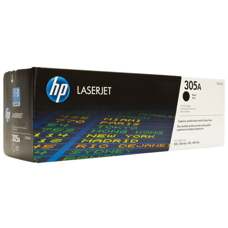 HP 305A Black Original LaserJet Toner Cartridge (CE410A)