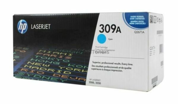 HP 309A Cyan Original LaserJet Toner Cartridge (Q2671A)
