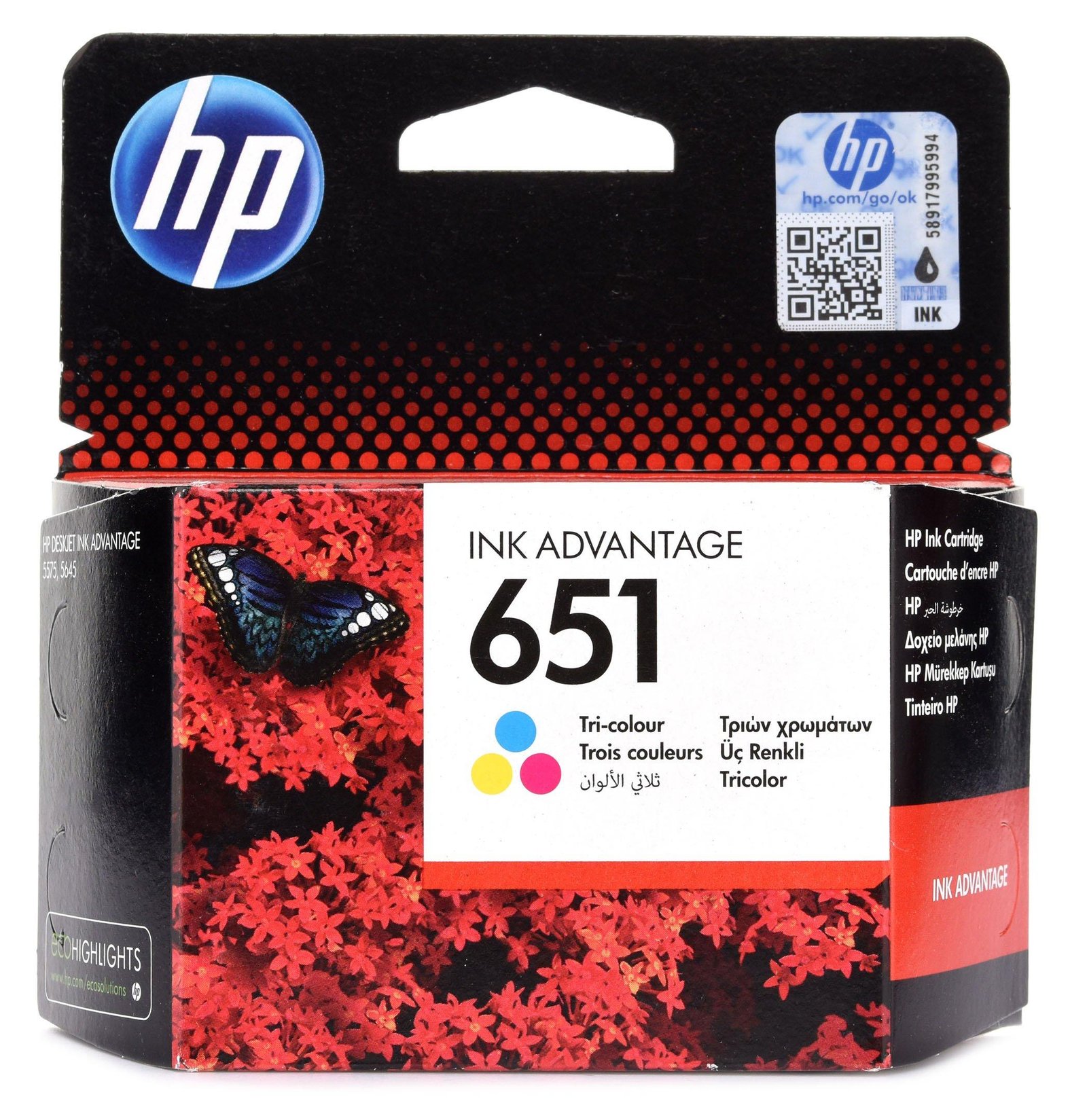 HP 651 Tri-color Original Ink Advantage Cartridge