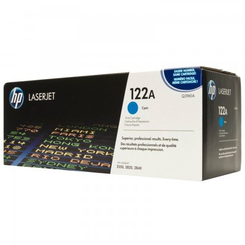 HP 122A Cyan Original LaserJet Toner Cartridge (Q3961A)