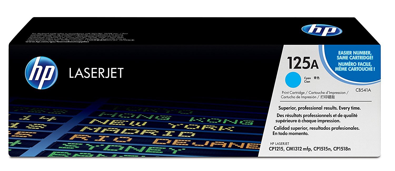 HP 125A Cyan Original LaserJet Toner Cartridge (CB541A)