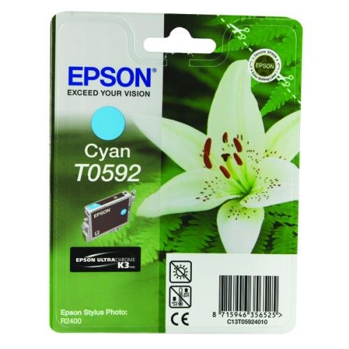 Epson T0592 UltraChrome K3 Cyan Ink Cartridge