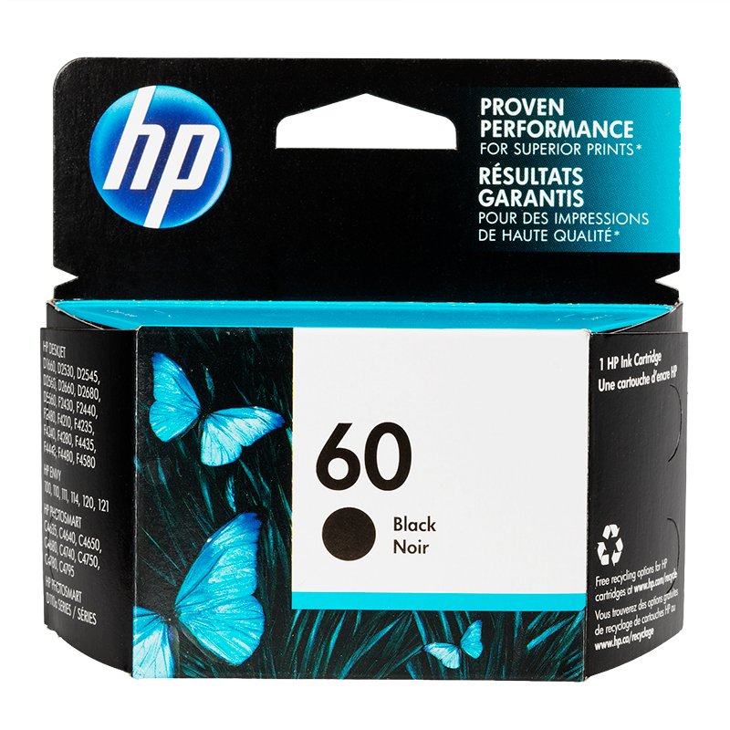 HP 60 Black Original Ink Cartridge (CC640WA)
