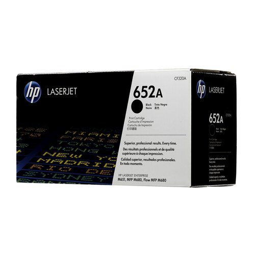 HP 652A Black Original LaserJet Toner Cartridge (CF320A)