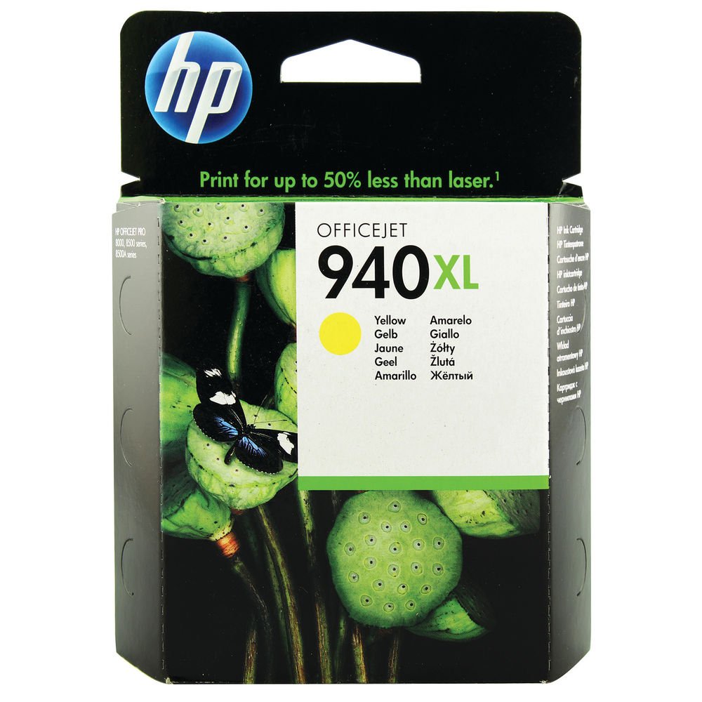 HP 940XL High Yield Yellow Original Ink Cartridge (C4909AE)