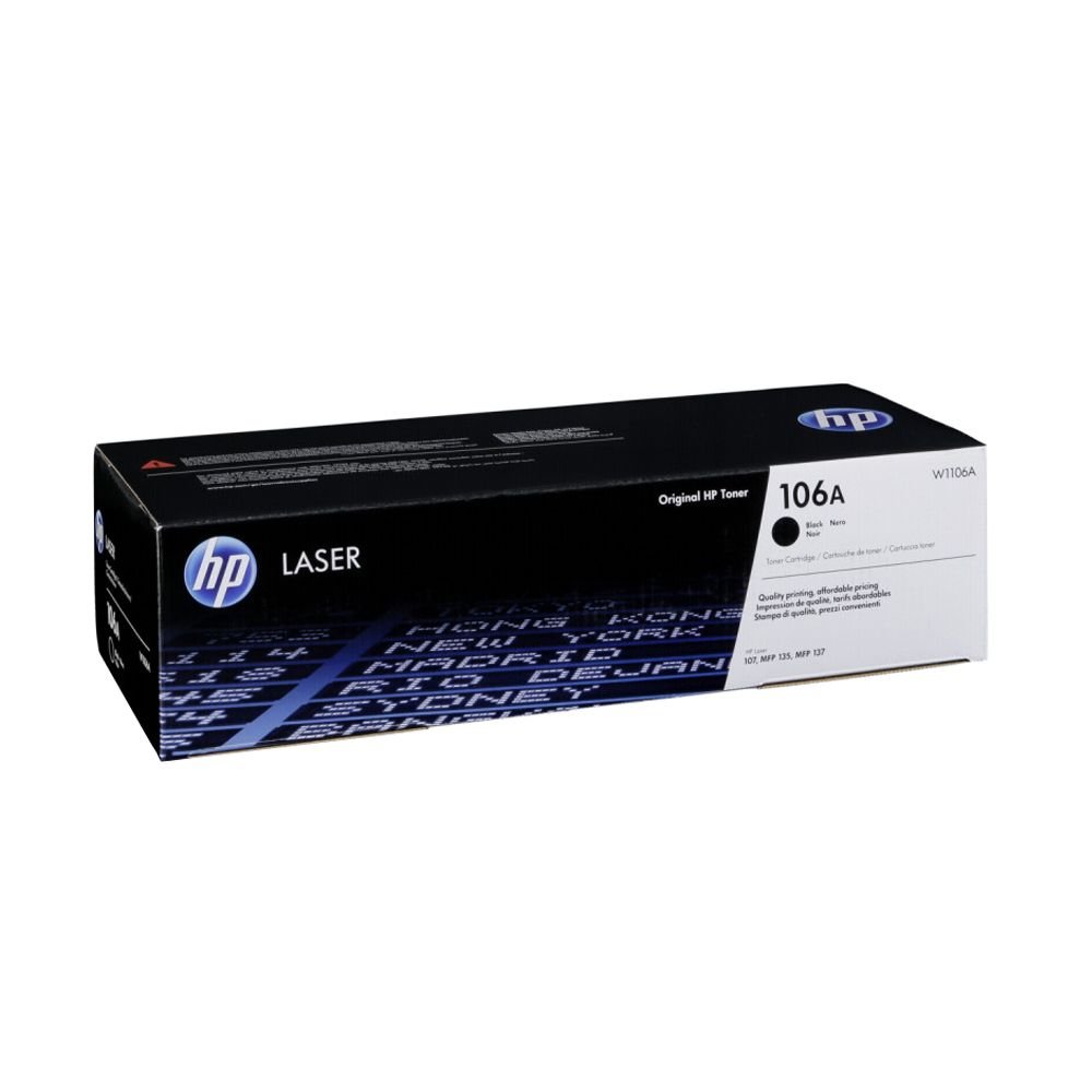 HP 106A Black Original Laser Toner Cartridge (W1106A)