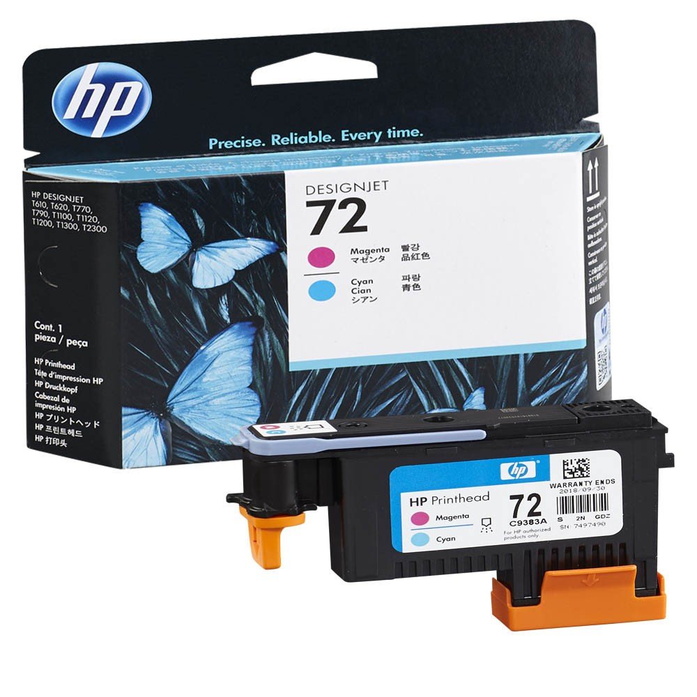 HP 72 Magenta and Cyan DesignJet Printhead