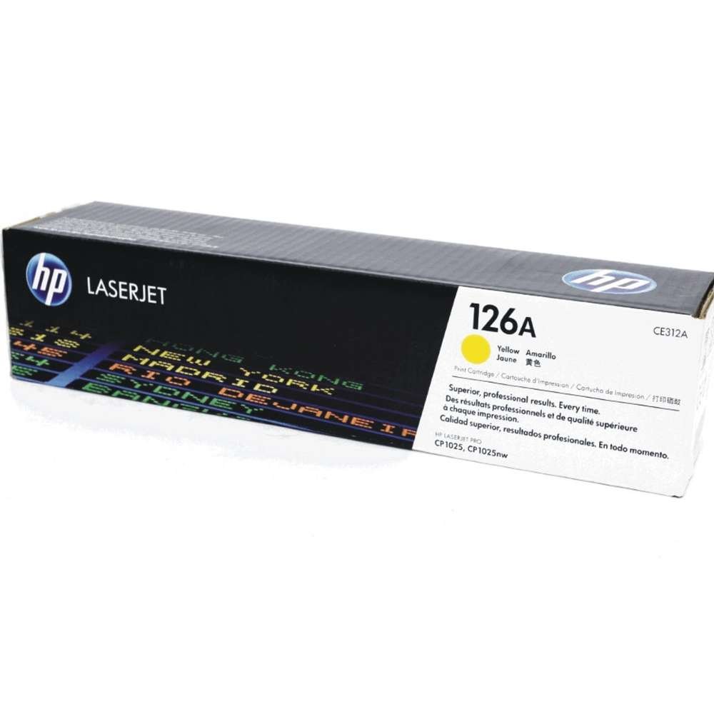 HP 126A Yellow Original LaserJet Toner Cartridge (CE312A)