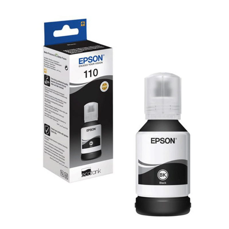 EPSON 110 EcoTank Pigment black ink bottle – 40ml