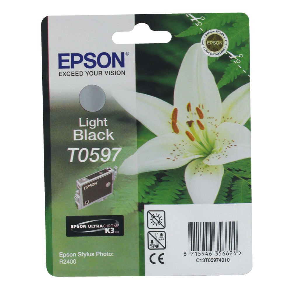 Epson T0597 UltraChrome K3 Light Black Ink Cartridge