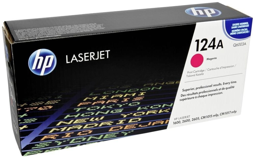 HP 124A Magenta Original LaserJet Toner Cartridge (Q6003A)