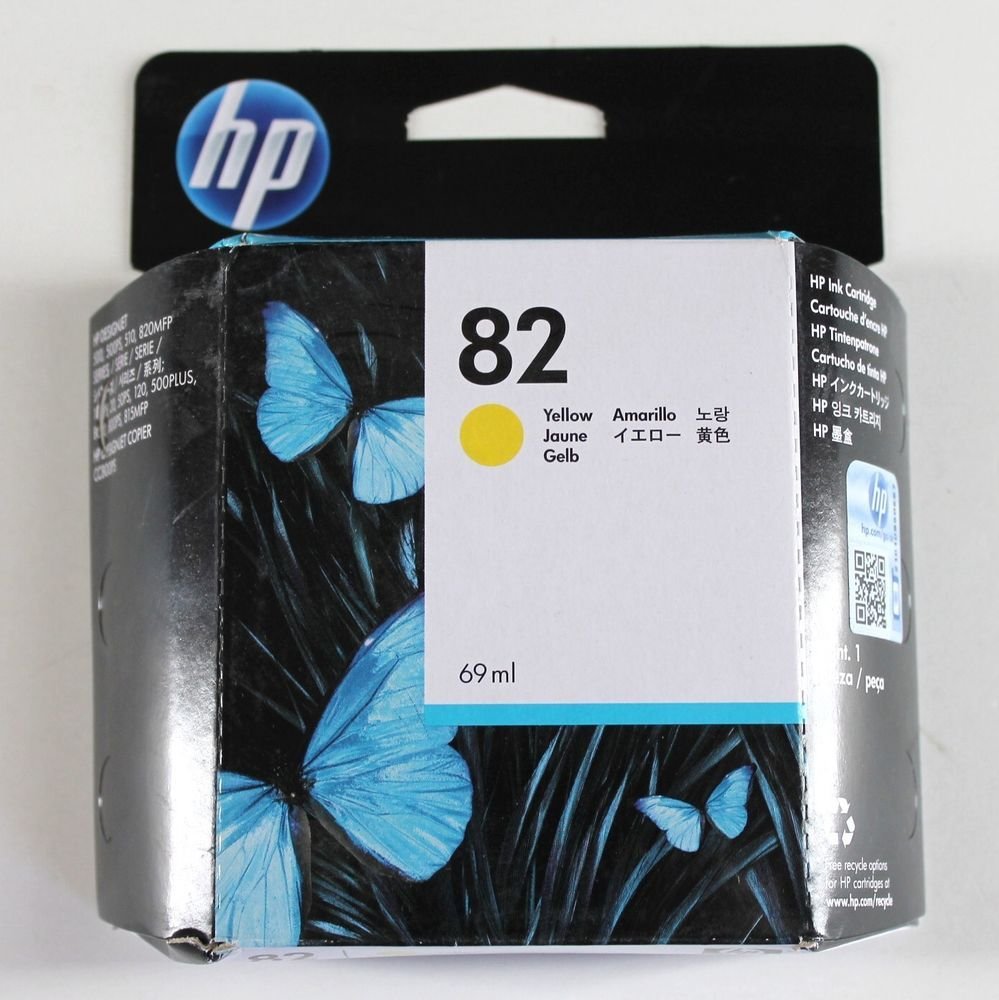 HP 82 28-ml Yellow DesignJet Ink Cartridge (CH568A)