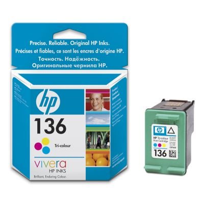 HP 136 Tri-color Original Ink Cartridge (C9361HE)