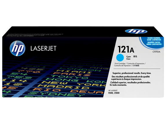 HP 121A Cyan Original LaserJet Toner Cartridge (C9701A)
