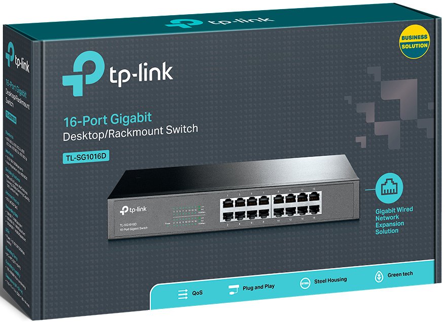 TP-Link TL-SG1016D 16-Port Gigabit Desktop/Rackmount Switch