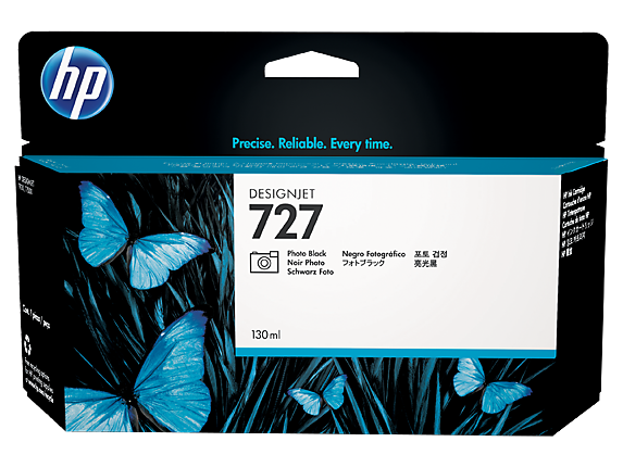 HP 727 Photo Black (130-ml) DesignJet Ink Cartridge