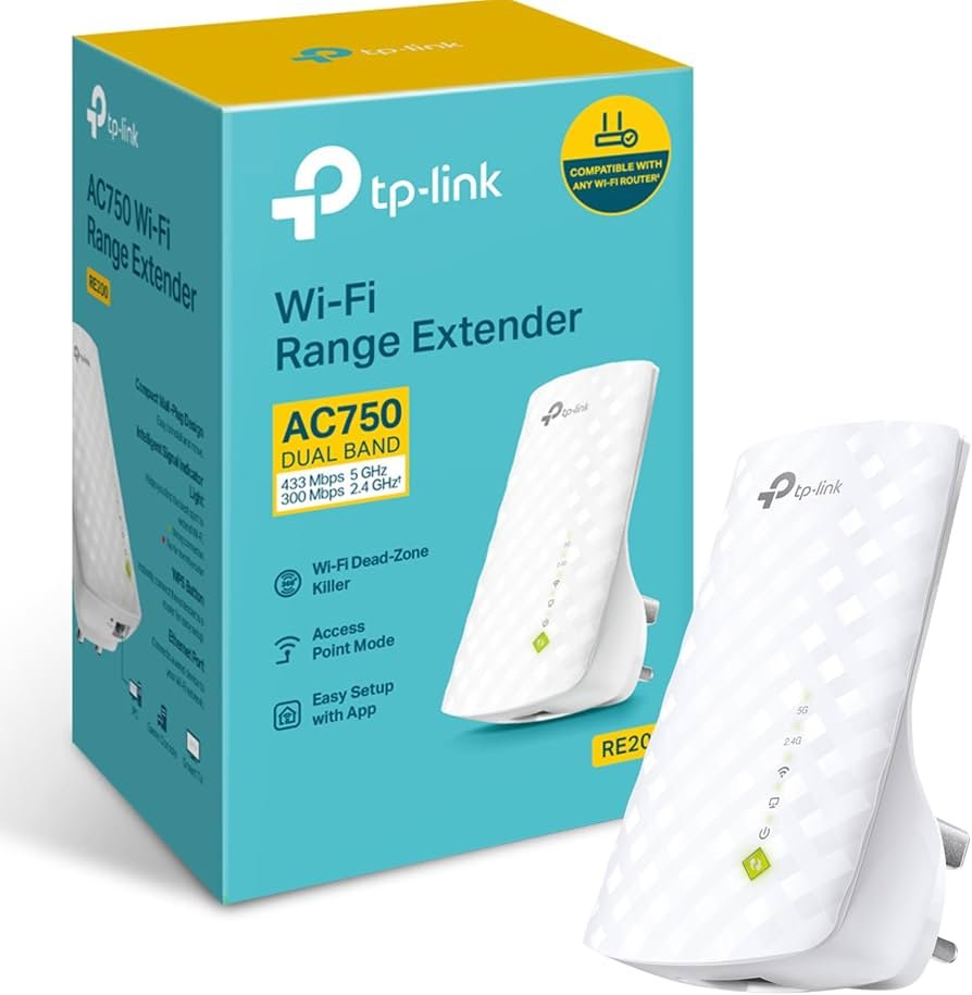 TP-Link AC750 Mesh Wireless N Wall Plugged Range Extender TL-RE200