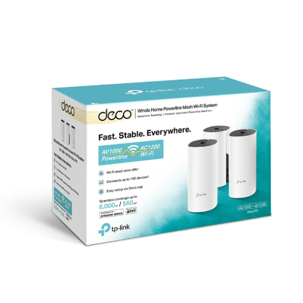 TP-Link Deco P9 AC1200 + AV1000 Hybrid Mesh Wi-Fi System – Whole-Home Coverage