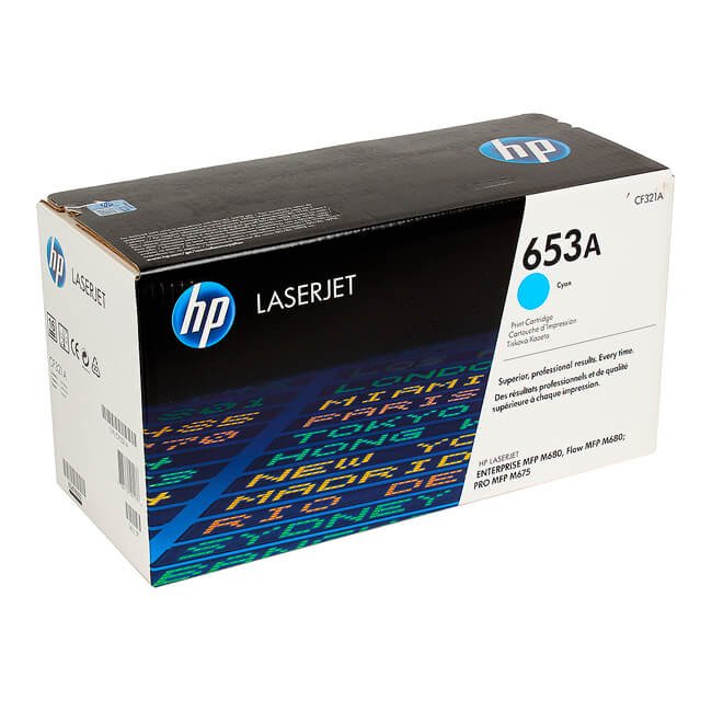 HP 653A Cyan Original LaserJet Toner Cartridge (CF321A)
