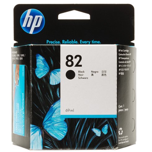 HP 82 69-ml Black DesignJet Ink Cartridge (CH565A)