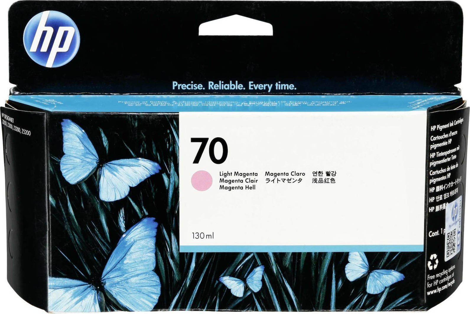 HP 70 Light Magenta (130-ml) DesignJet Ink Cartridge