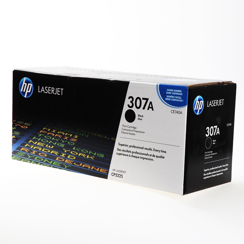HP 307A Black Original LaserJet Toner Cartridge (CE740A)