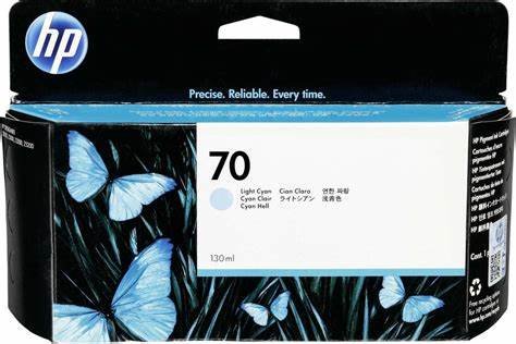 HP 70 Light Cyan (130-ml) DesignJet Ink Cartridge