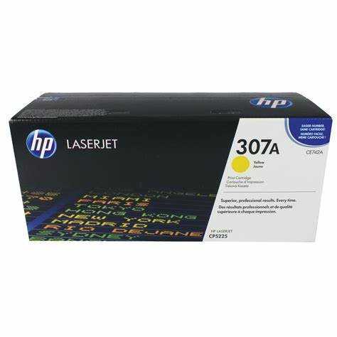 HP 307A Yellow Original LaserJet Toner Cartridge (CE742A)