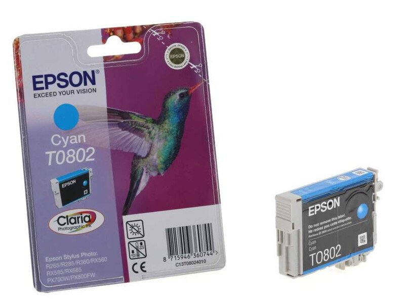 Epson T0802 Cyan Ink Cartridge