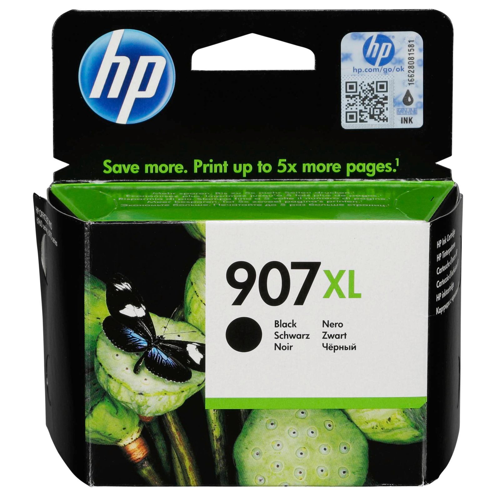 HP 907XL High Yield Black Original Ink Cartridge (T6M19AE)