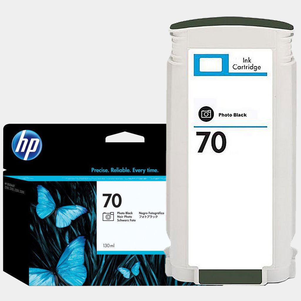 HP 70 Matte Black (130-ml) DesignJet Ink Cartridge