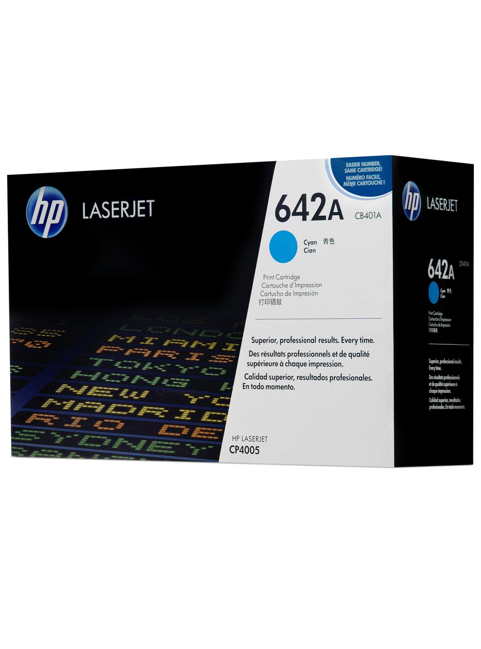 HP 642A Cyan Original LaserJet Toner Cartridge (CB401A)